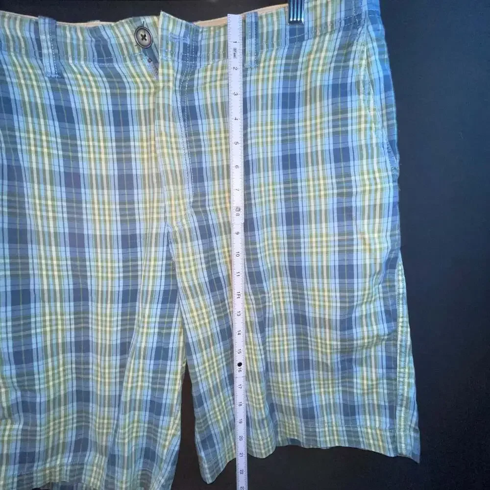 IZOD Men's‎ Plaid Flat Front Shorts Size 36